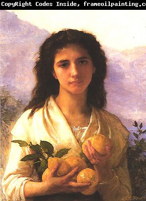 Adolphe Bouguereau Girl Holding Lemons